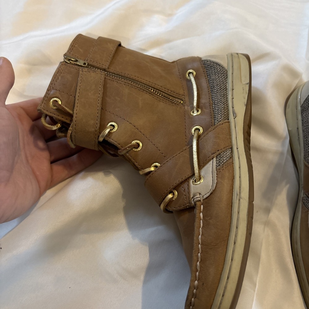 Sperry Top Sider Womens Huntley Sahara Boots Booties Sz 8 M Brown Leather - Picture 3 of 13